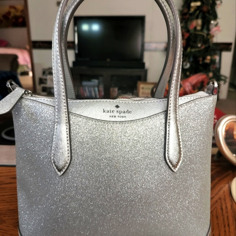 Kate Spade Shimmy Glitter Satchel & Wallet NWOT